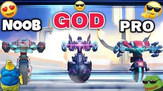 NOOB vs PRO vs GOD  | Slingshot vs Killshot vs Nomad - Mech Arena