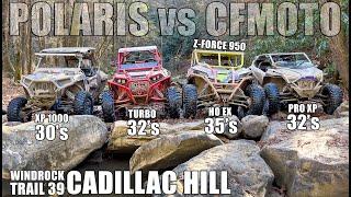 Polaris RZR XP Turbo vs CFMOTO Z-Force 950 HO EX on "Real" Trails - Cadillac Hill Windrock SXS/UTV