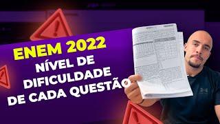 NÍVEL DE DIFICULDADE DE CADA QUESTÃO DO ENEM 2022