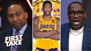 FIRST TAKE | "Blockbuster deal: 76ers should trade Joel Embiid to Lakers" - Shannon tells Stephen A.