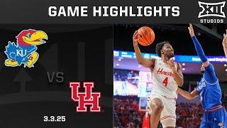 Kansas vs. #3 Houston Game Highlights | 2024-25 Big 12 Men’s Basketball