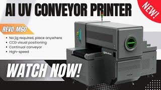 Game Changer! Newest Giftec REVO-M60 AI Scanning UV Conveyor Printer for All Application