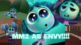 PLAYING MM2 as ENVY FROM INISDE OUT 2!!! (MURDER MYSTERY 2)