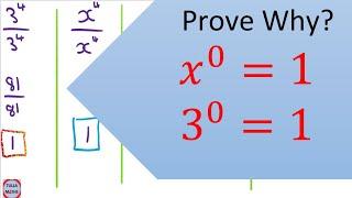 why x to the power of zero equals 1