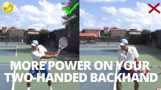 Tennis Tip: More Power On Your Two-Handed Backhand