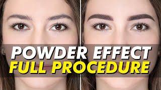 Powder Effect (shadow effect/microSHADING) with Nadia Afanaseva | Semi-permanent shaded brows NYC