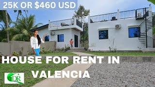 HOUSE FOR RENT IN VALENCIA, FURNISHED/$460 USD/25K PHP