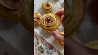 Fresh Fig and Cream Cheese Filled Puff Pastries Drizzled with Honey - Happy Bake Day