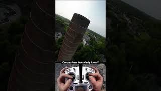 Chimney dive on a windy day #fpv #fpvdrone #drone #dji #fpvlife