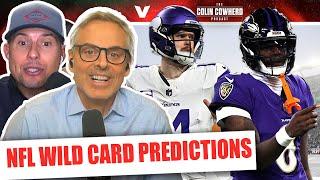 Wild Card Playoff Predictions: Steelers-Ravens, Broncos-Bills, Packers-Eagles | Colin Cowherd NFL