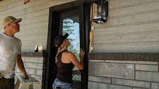 Building OUR OWN HOUSE | Finishing the EXTERIOR... Composite siding, milling timber frame lumber