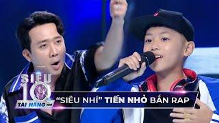 Tiến Nhỏ trổ tài bắn ráp 'CỰC NHANH' giao lưu với 'Rapper Trấn Thành' tại trường quay Super 10