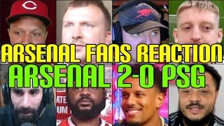 ARSENAL FANS REACTION TO ARSENAL 2-0 PSG | FANS CHANNEL