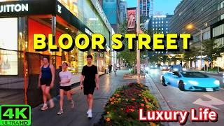 【4K】TORONTO DOWNTOWN BLOOR STREET EVENING WALKING TOUR