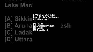 India’s First Frozen Lake Marathon | KK Current affairs #1 #shorts