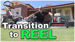 GETTING YOUR FIRST CYLINDER MOWER // How to use a REEL MOWER, Tips and a YEARLY LAWN PLAN