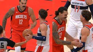 Steven Adams scared the sh*t out of Corey Kispert pretending to chase after him 