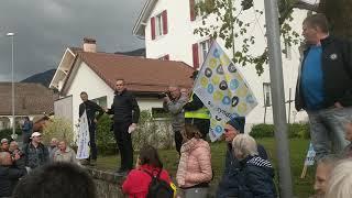 Manifestation contre la fermeture du Bureau de Poste de et à 1446 Baulmes