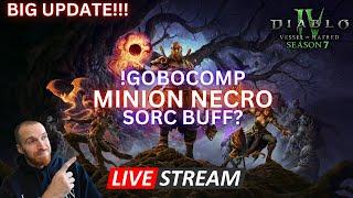 BIG UPDATE! !gobocomp | Minion Necro today | Sorc buffenough? !build #diablopartner