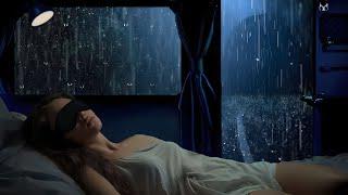 Rain Sounds for Sleeping - Sounds Heavy Rain & Thunder on Window Car for Sleep Well, Relax, Study