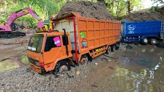 AMBLAS DEPAN BELAKANG. NYUNGSEP saat muat PASIR || Tenaga badak Rc dam truk fuso 220ps dan Hino 500