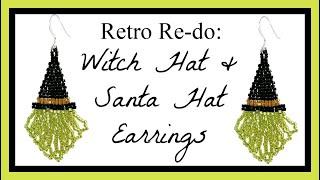 Witch Hat / Santa Hat Earrings  (Retro-Redo) - Jewelry Making