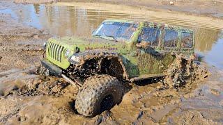 HUGE Jeep Axial SCX6 ... Kneading spring mud! ...RC OFFroad 4x4