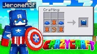 Crafting CAPTAIN AMERICA In Minecraft Crazy Craft