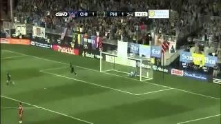 Insane goal by Carlos Ruiz - Philadelphia Union vs Chicago Fire