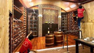 Tranh Dán Tường Hầm Rượu Tây Trang Trí Phòng Vip Nhà Hàng, Quán Nhậu Sang Trọng Đẳng Cấp.