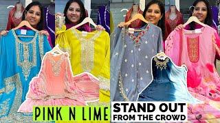 Pink n Lime Brings You Exclusive Party Wear Suits, Smart Sharara Set, Kaftan, Cords & Banarasi Suits