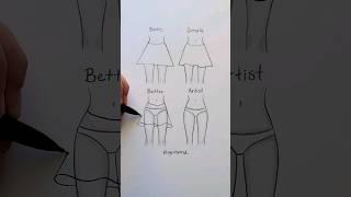 How to draw a skirt ️Which level can you draw?!#art #artist #artwork #drawing #draw #cartoon #anime