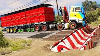 Cars vs Upside Down Speed Bumps #75 | BeamNG.DRIVE