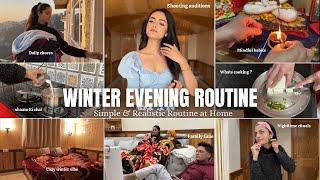 WINTER EVENING ROUTINE : daily chores, simple realistic habits, nighttime rituals + family time!