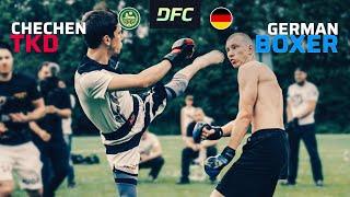 German BOXING vs. Chechen TAEKWONDO | MMA FIGHT | DFC