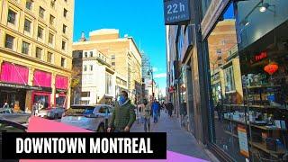 Downtown Montreal Walk on the Most Popular Street