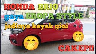 BRIO PAKEK VELG HYURA R16 DAN BAN FORCEUM 195/45 R16 GAYANYA GAK MAIN-MAIN. EROPA STYLE BOSKU!!!