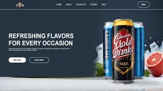 Cold Drink Website Using HTML & CSS | Step by Step Tutorial | Fast Code