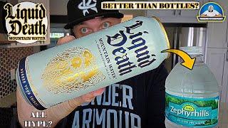 Liquid Death Mountain Water® Review! ️ | Better Than Bottled Water? | ALL HYPE? | theendorsement