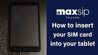 Maxsip Telecom: How to properly insert your new Maxsip Sim Card into your Tablet!