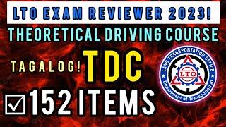 LTO TDC EXAM REVIEWER 2023! | STUDENT PERMIT 2023 |TAGALOG UPDATED!