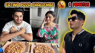 EATING FULL PIZZA CHALLENGE IN 1 minute /alimujtabavlogs