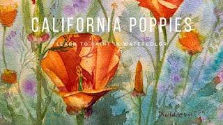 Capture the Beauty of Spring: California Poppies and the Art of Peaceful Watercolor Painting