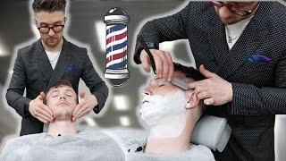 ASMR Über Relaxing Barbershop Hot Towel Shave 🪒