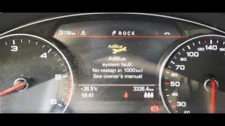 Easy to fix P204f code:does work every time  Adblue system fault, no restart in 1000 km! Audi A6, C7