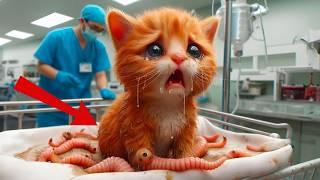 Cat's Belly Contains Countless Worms! - Cat Cute Story | Cat Cute AI #cat #cute #ai