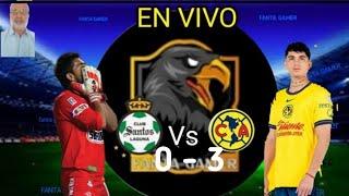 TUDN / Santos vs América 0 - 3 En Vivo Live goles 2024 / Liga MX