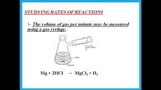 IGCSE Chemistry - Rates of Reactions - Dr  Hanaa Assil