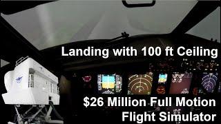 $26 Million Full Motion 737 NG Simulator | 100 ft Ceiling Low Viz Landing