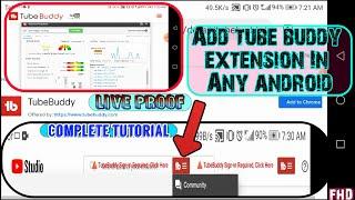 How to add tubebuddy extension in mobile